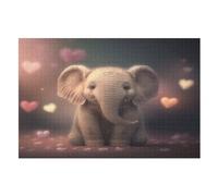 Jigsaw Puzzle for Adults Elephant 1000 Piece Suitable for Children over 12 Years Old Wooden Puzzles （75×50cm）