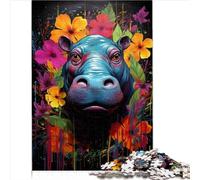 Jigsaw Puzzle for Adults for Adults Puzzles 1000 Piece Jigsaws Animal hippos Cardboard puzzles for Adults & Kids Age 10 Years Up Puzzling for Gift 1000pcs(26x38cm)
