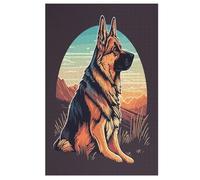 Jigsaw Puzzle for Adults German Shepherd 1000 Piece Suitable for Children over 12 Years Old Wooden Puzzles (78×53cm)