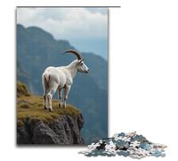Jigsaw Puzzle for Adults Goat on The Cliff 1000 Pieces Puzzle Great Gift Suitable for And Teenager 14 And Up 1000 PCS(38x26cm)