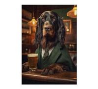 Jigsaw Puzzle for Adults, Gordon Setter in The Pub, 300 PCS