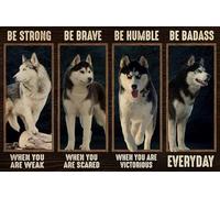 Jigsaw Puzzle for Adults Husky Dog Be Strong When You are Weak Be Brave When You are Scared Puzzles, for Youthren Large DIY Educational Game Toys Best Gift Home Decor_300pcs