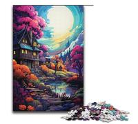 Jigsaw Puzzle for Adults Hut Under Colorful Wonders 1000 Pieces Puzzle Great Gift Suitable for And Teenager 14 And Up 1000PCS(38x26cm)