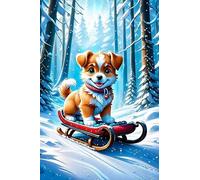 Jigsaw Puzzle for Adults Iditarod Alaska Sled Dog Heritage Giclee Art from Original by Artist Joanne Kollman for Beginners Learning Puzzle Puzzle Boys and Girls Toys_300pcs