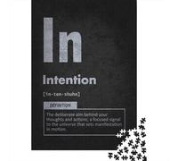 Jigsaw Puzzle for Adults, Intention Element - Focused Manifestation Mindset, 1000 Pieces, 52x38cm/1000pcs; A Calm After-work Activity; Low-dust White Cardboard Pieces