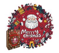 Jigsaw Puzzle for Adults | Interactive with Christmas Theme - Wooden Puzzle in the Shape of a Garland - For Men Women Boys Young Teens Husband Son Daughter Family Friends Colleagues