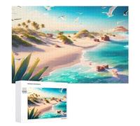 Jigsaw Puzzle for Adults, Island Paradise with Seagulls, 1000 PCS