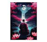 Jigsaw Puzzle for Adults, Japanese Meditating Monk, 300 PCS