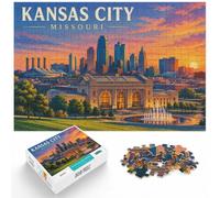 Jigsaw Puzzle for Adults Kansas City Missouri 1000pcs (52x38cm) Gift | For festive leisure at home: 1000-piece jigsaw puzzle for adults; for winter leisure at home with 1000 pieces to assemble.