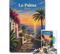 Jigsaw Puzzle for Adults La Palma Sunset 1000pcs (52x38cm) Challenge | Adult jigsaw puzzle with 1000 pieces; suits patient puzzle fans; for adults who enjoy detailed picture puzzles.