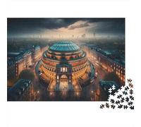 Jigsaw Puzzle for Adults, London's Iconic Royal Albert Hall, 1000 Pieces, 70x50cm/1000pcs; Low-dust White Pieces for Sorting; Relaxed Solo Time at Home