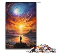 Jigsaw Puzzle for Adults Looking at The World Alone 1000 Pieces Puzzle Great Gift Suitable for And Teenager 14 And Up 1000 PCS(38x26cm)