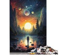 Jigsaw Puzzle for Adults Looking at The World Alone7 尺寸 Pieces Puzzles for Adults Kids Wooden Jigsaw Puzzles for Adults & Kids Age 12 Years Up Great Gift for Adults 1000pcs (75x50cm)