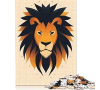 Jigsaw Puzzle for Adults Majestic Lion Vector Portrait with Bold Mane 1000 Pieces Jigsaw Puzzle Wooden Puzzle Suitable for Adults And 18 And Up Family Puzzle Game 1000pcs (75x50cm)