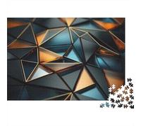 Jigsaw Puzzle for Adults, Modern Geometric Wall Art, 1000 Pieces, 70x50cm/1000pcs; Smooth White Cardboard Pieces; for Calm Concentration at Home