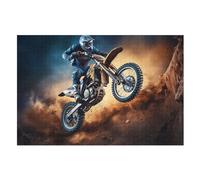 Jigsaw Puzzle for Adults Motocross 1000 Piece Wood Puzzles Children Challenging Game （75×50cm）