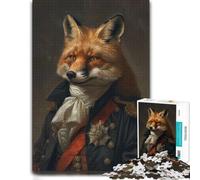 Jigsaw Puzzle for Adults, Napoleon Red Fox Portrait, 300 PCS