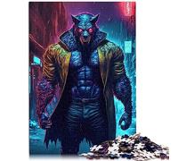 Jigsaw Puzzle for Adults Night stalker werewolf Jigsaw Puzzles 1000 Pieces for Adults Cardboard puzzles Family Activity 10.27" x 20.47"/26 * 38cm.