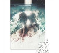 Jigsaw Puzzle for Adults, Ocean Sirens, 1000 Pieces, 38x26cm/1000pcs; A Calm After-work Activity; Low-dust White Cardboard Pieces