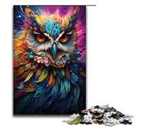 Jigsaw Puzzle for Adults Painting Color Animal Owl 1000 Pieces Puzzle Great Gift Suitable for And Teenager 14 And Up 1000PCS(75x50cm)