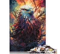 Jigsaw Puzzle for Adults Painting Color Magic Eagle 尺寸 Pieces Puzzles for Adults Kids Wooden Jigsaw Puzzles for Adults & Kids Age 12 Years Up Great Gift for Adults 500pcs (52x38cm)