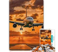 Jigsaw Puzzle for Adults Plane Sunset 1000pcs (70x50cm) Gift | Enjoy a rainy-day activity for adults around the table for steady concentration.