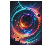 Jigsaw Puzzle for Adults Planet Starry Sky 300 Piece Suitable for Children over 12 Years Old Wooden Puzzles 42×30cm