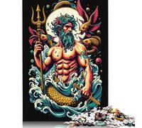 Jigsaw Puzzle for Adults Poseidons Realm 500 Piece Jigsaw Puzzles Wooden Puzzle for Adults& Age 18 Years Up Educational Game 500pcs (52x38cm)