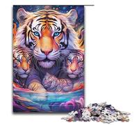 Jigsaw Puzzle for Adults Psychedelic Animal Tiger 1000 Pieces Puzzle Great Gift Suitable for And Teenager 14 And Up 1000 PCS(38x26cm)