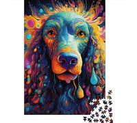 Jigsaw Puzzle for Adults Psychedelic Dachshund 1000 Piece Jigsaw Puzzles Wood Puzzle Adults And Challenging Game 1000pcs (75x50cm)