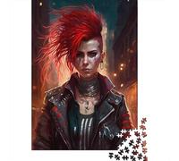 Jigsaw Puzzle for Adults Punk Girl (5) 500 Pieces Jigsaw Puzzle Wooden Puzzle Suitable for Adults And 18 And Up Family Puzzle Game 500pcs (52x38cm)