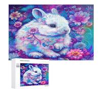 Jigsaw Puzzle for Adults Rabbit 1000 Piece Suitable for Children over 12 Years Old Wooden Puzzles （75×50cm）