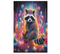 Jigsaw Puzzle for Adults Raccoon 1000 Piece Wood Puzzles Children Challenging Game 78×53cm