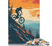 Jigsaw Puzzle for Adults Retro Mountainbike 500 Pieces Jigsaw Puzzle Wooden Puzzle Suitable for Adults And 18 And Up Family Puzzle Game 500pcs (52x38cm)