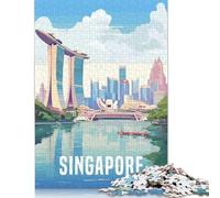 Jigsaw Puzzle for Adults Singapore 1000 Piece Jigsaw Puzzles Paper Puzzle for Adults& Age 18 Years Up Educational Game 38x26cm/1000pcs