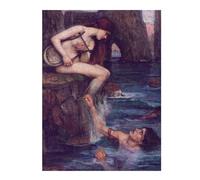 Jigsaw Puzzle for Adults, Siren Mermaid with Lyre, 500 PCS