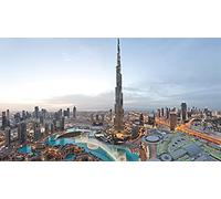 Jigsaw Puzzle for Adults,Skyscrapers Burj Khalifa Skyline Dubai 1000 Pieces Jigsaw Puzzles 26x38CM