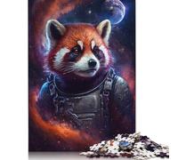 Jigsaw Puzzle for Adults Space Astronaut Red Panda Jigsaw Puzzles for Adults 1000 Pieces Cardboard Jigsaw for Adults & for Kids Age 12 And Up Relax Puzzles Games size: 38x26cm