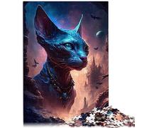Jigsaw Puzzle for Adults Sphynx Cat 1000 piece puzzle Wooden Jigsaw Puzzle for Adults Kids 12+ Family Activity Size: 50x75cm