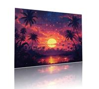 Jigsaw Puzzle for Adults Sunset Difficult 200 pieces Adult Kids Toddler Puzzles Age 4-6 Starry Sky Mini Jigsaws 5-8 Year Olds Toys, Fun Challenging Brainteasing, Decoration and Gifts 9.8x13.8in t-610