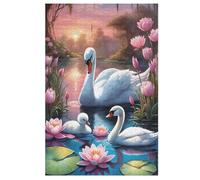 Jigsaw Puzzle for Adults Swan 1000 Piece Suitable for Children over 12 Years Old Wooden Puzzles 78×53cm