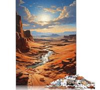 Jigsaw Puzzle for Adults Sweeping Dunes of Dubai 1000 Piece Jigsaw Puzzles Wooden Puzzle for Adults& Age 18 Years Up Educational Game 1000pcs (75x50cm)