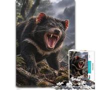 Jigsaw Puzzle for Adults Tasmanian Devil Snarling Forest 1000pcs (52x38cm) | For quiet evenings and screen-free downtime: Adult jigsaw puzzle with 1000 pieces fits quiet evenings and weekends.