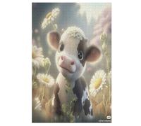 Jigsaw Puzzle for Adults The Cow 1000 Piece Suitable for Children over 12 Years Old Wooden Puzzles 78×53cm