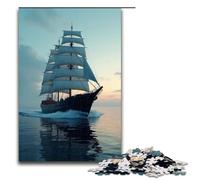 Jigsaw Puzzle for Adults The Returning Ships Cut through The Calm Waters 1000 Pieces Puzzle Great Gift Suitable for And Teenager 14 And Up 1000 PCS(75x50cm)
