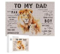 Jigsaw Puzzle for Adults, To My Dad From Son Lion, 300 PCS