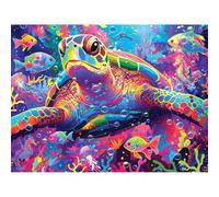 Jigsaw Puzzle for Adults - Turtle Magic Colorful Ocean Turtle Jigsaw by Michael David Ward 1000 Pieces Puzzle