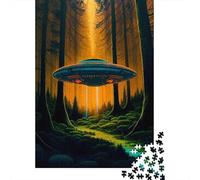 Jigsaw Puzzle for Adults UFO Art 500 Piece Jigsaw Puzzles Wooden Puzzle for Adults & Educational PuzzleFamilyGame 500pcs (52x38cm)