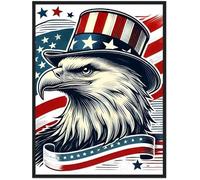 Jigsaw Puzzle for Adults Vintage American Flag Bald Eagle Soldiers Patriotic Leisure Creative Games Wooden Puzzle Game Artwork for Adults Teensren Toys Gift_300pcs