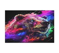 Jigsaw Puzzle for Adults Violent Bear 1000 Piece Wood Puzzles Children Challenging Game (75×50cm)